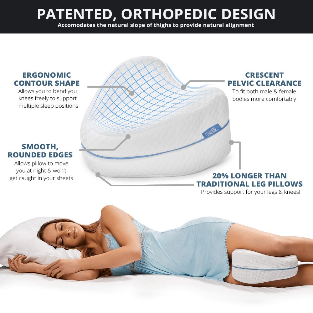 Knee Pillow, Memory Cotton Leg Pillow for Sleeping Orthopedic Pain Relief Thigh Leg Pad 😴