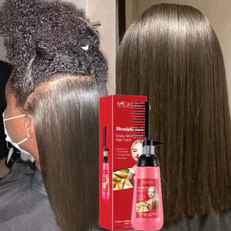 Mokeru Hair Straight Cream With BuiltIn Comb