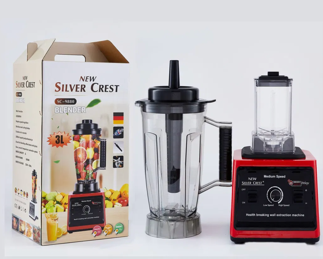 Silver Crust - 3Ltr - 2 Jar Multifunctional Blender 8000W Heavy Duty