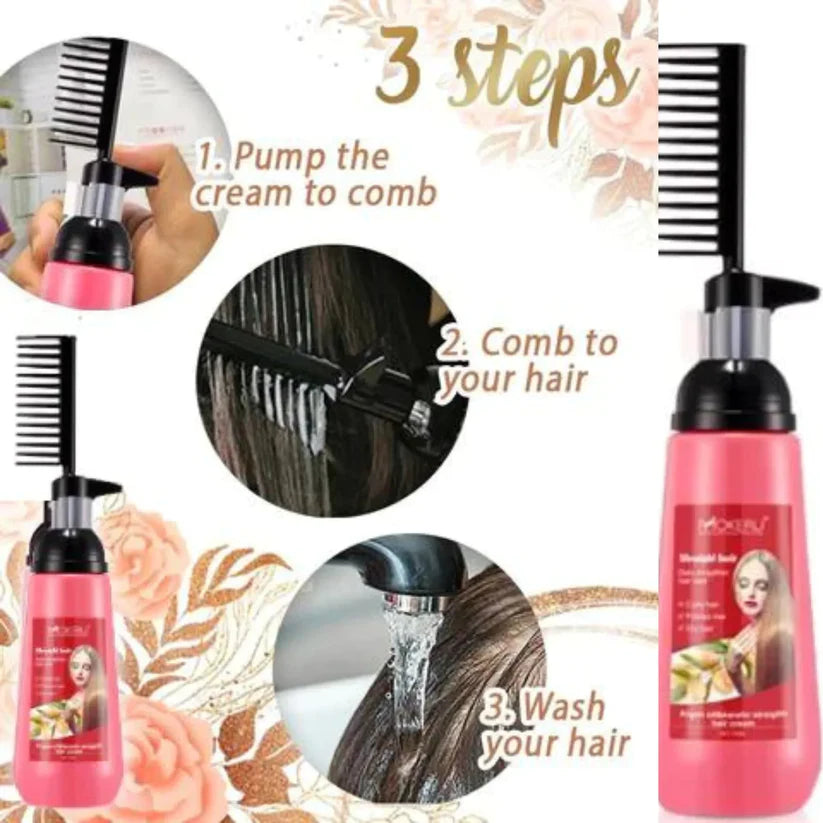 Mokeru Hair Straight Cream With BuiltIn Comb