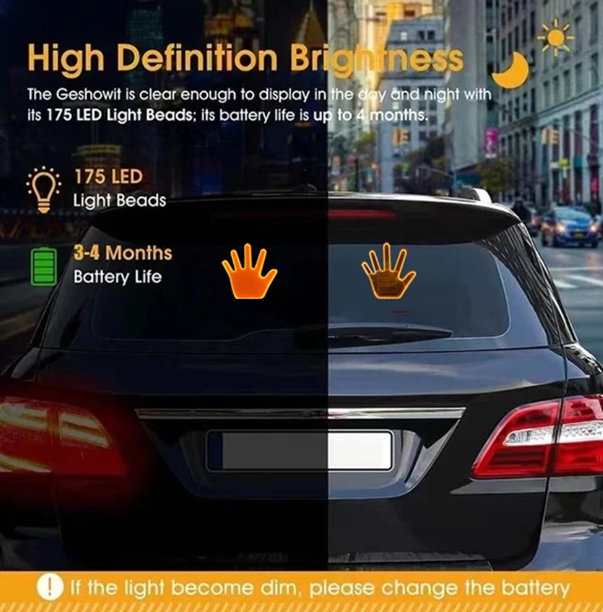 3 In 1 Car Light with Remote Signs