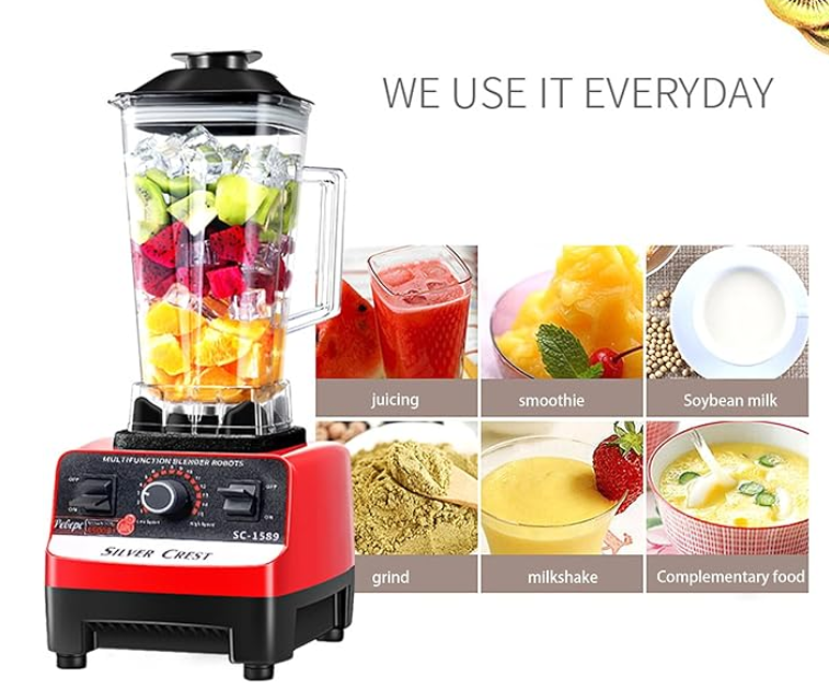 Silver Crust - 3Ltr - 2 Jar Multifunctional Blender 8000W Heavy Duty