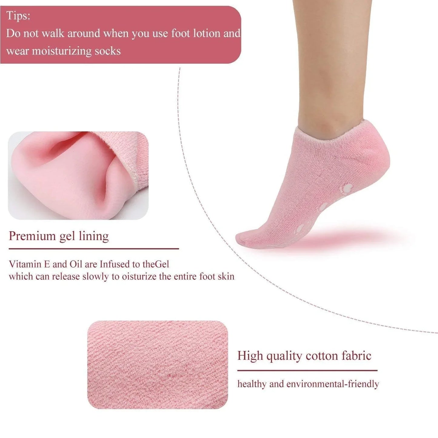 Moisturizing Spa Gel Socks ( Buy 1 Get 1 Free )