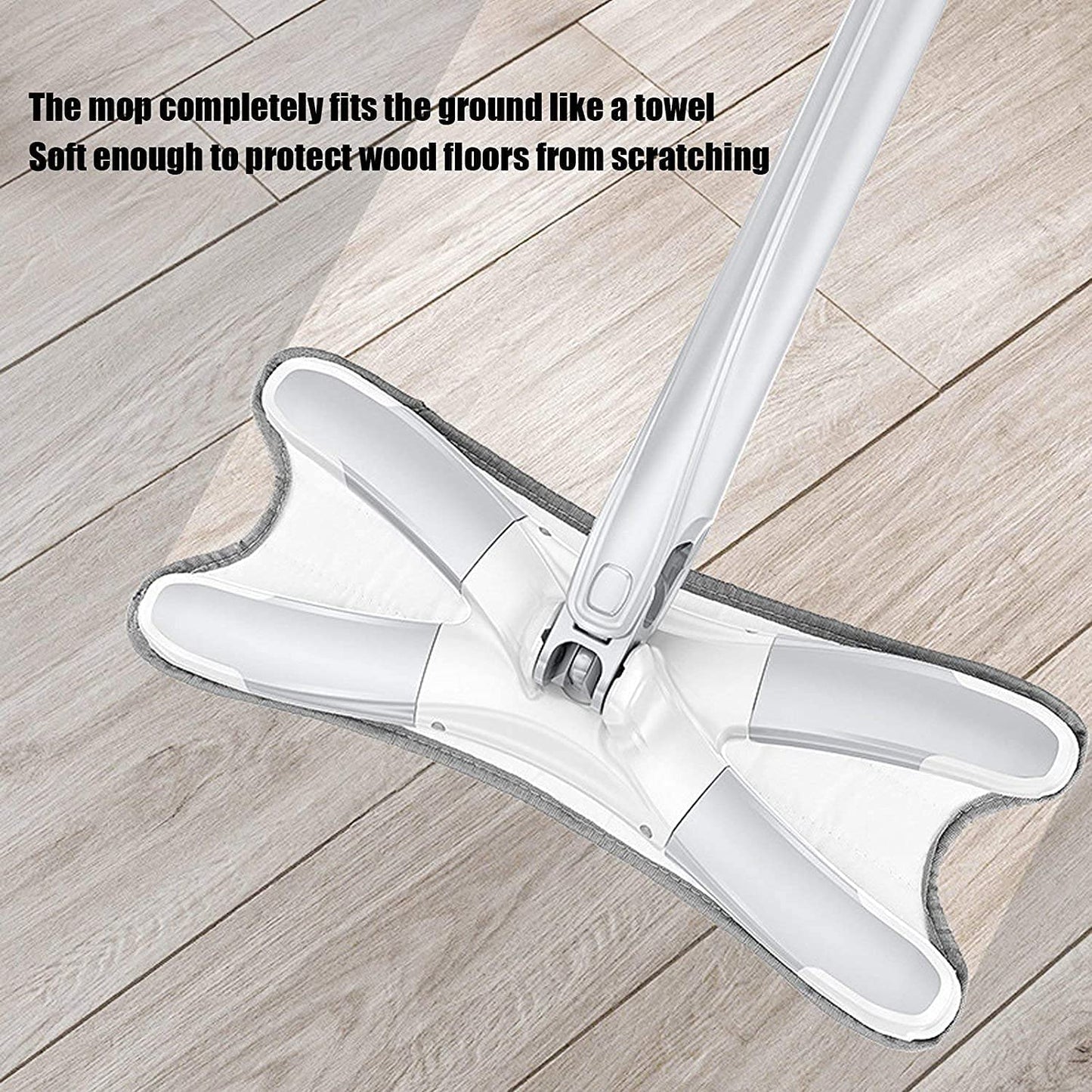 X-type Flat Floor Mop With Replace Cloth Heads 360 Degree Squeeze Mop Hand-free Wash Household Lazy Mop Home Cleaning Tool