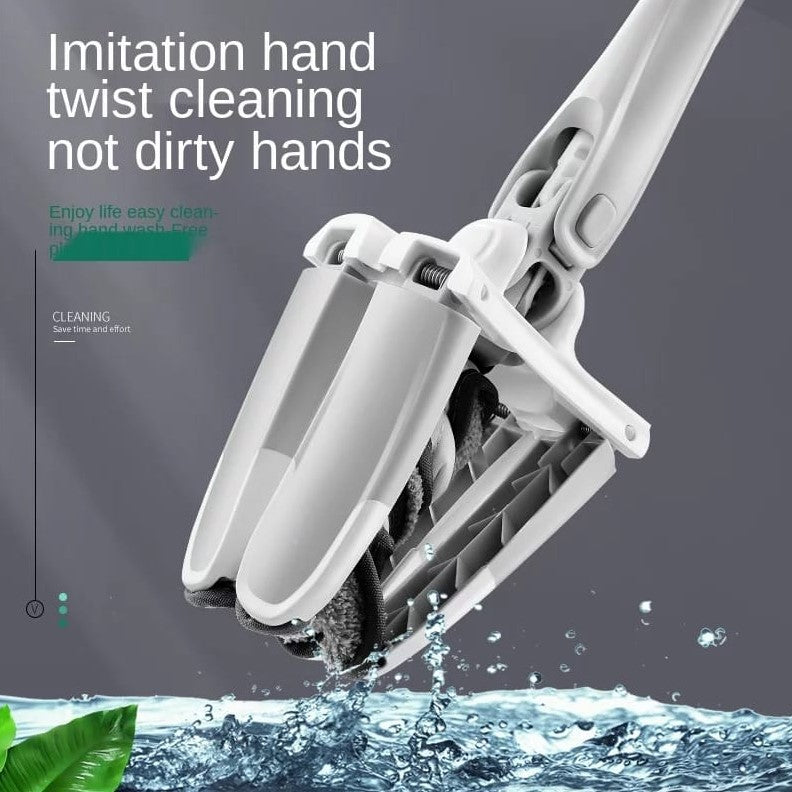 X-type Flat Floor Mop With Replace Cloth Heads 360 Degree Squeeze Mop Hand-free Wash Household Lazy Mop Home Cleaning Tool
