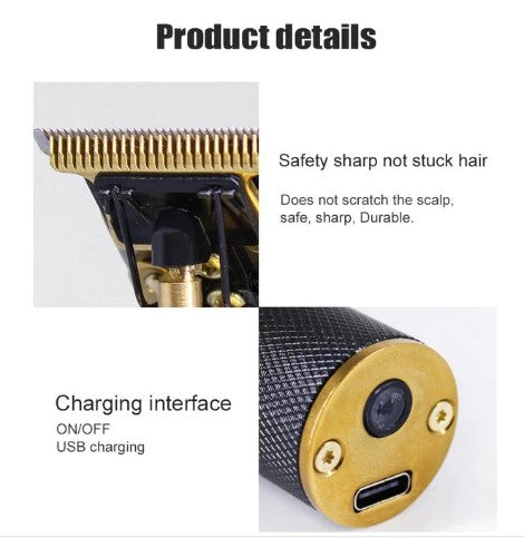 T9 Rechargeable Professional Hair Trimmer 0mm Baldheaded Cutter