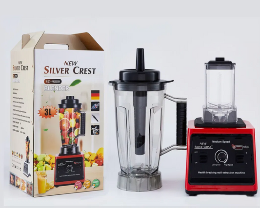 Silver Crust  - 3Ltr - 2 Jar Multifunctional Blender 8000W Heavy Duty