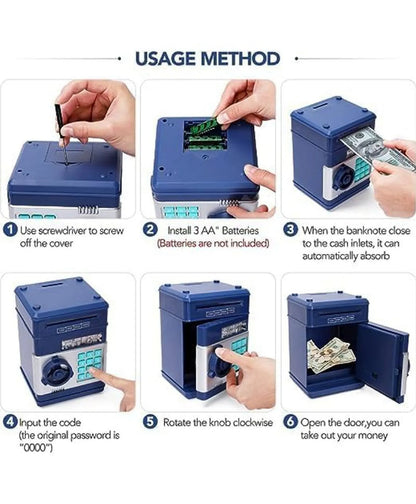 Piggy Bank Safe Box | Realistic ATM design | Password Protected