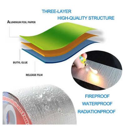 Aluminum Foil Butyl Waterproof Tape