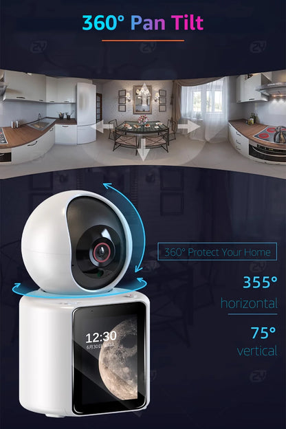 Two Way 360 Degree Wifi Video Camera, Smart Motion Detection