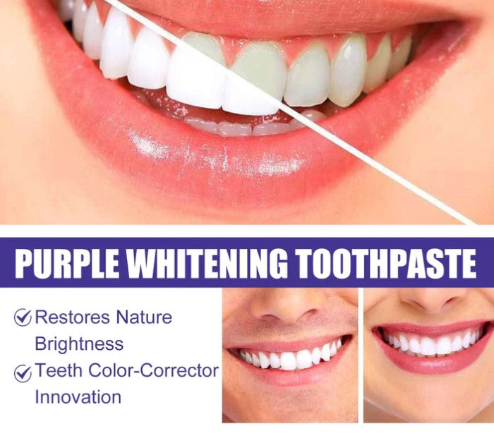 EELHOE Purple Bright-white Toothpaste Tooth Cleaning And Care Oral Cleaning Whitening