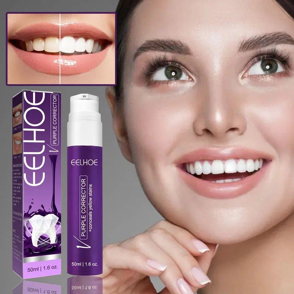 EELHOE Purple Bright-white Toothpaste Tooth Cleaning And Care Oral Cleaning Whitening